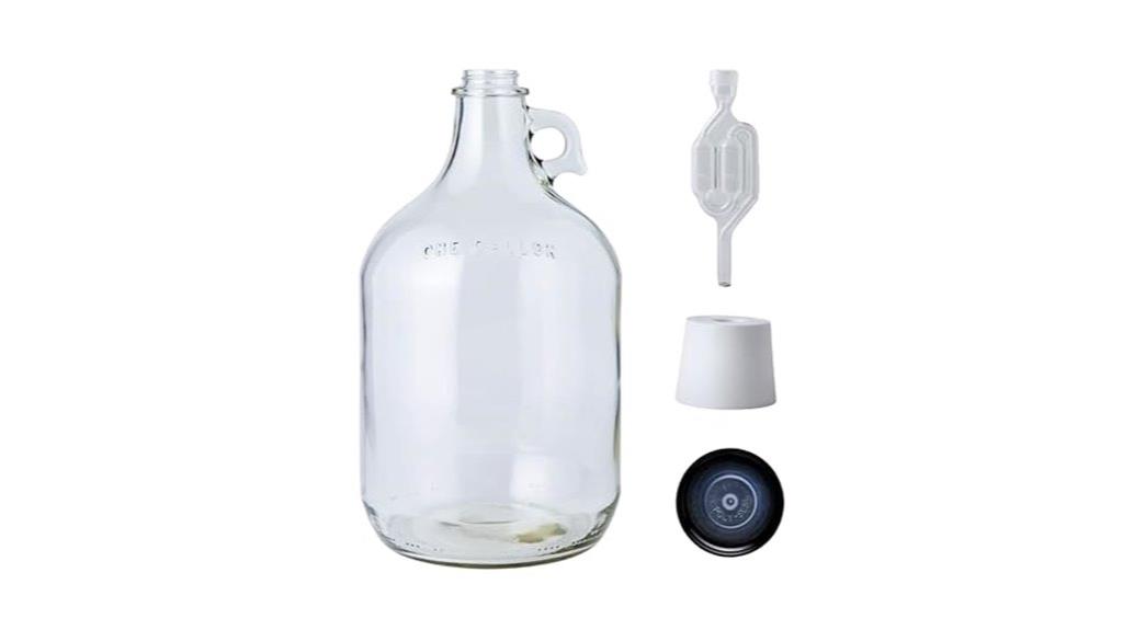 glass jug with cap