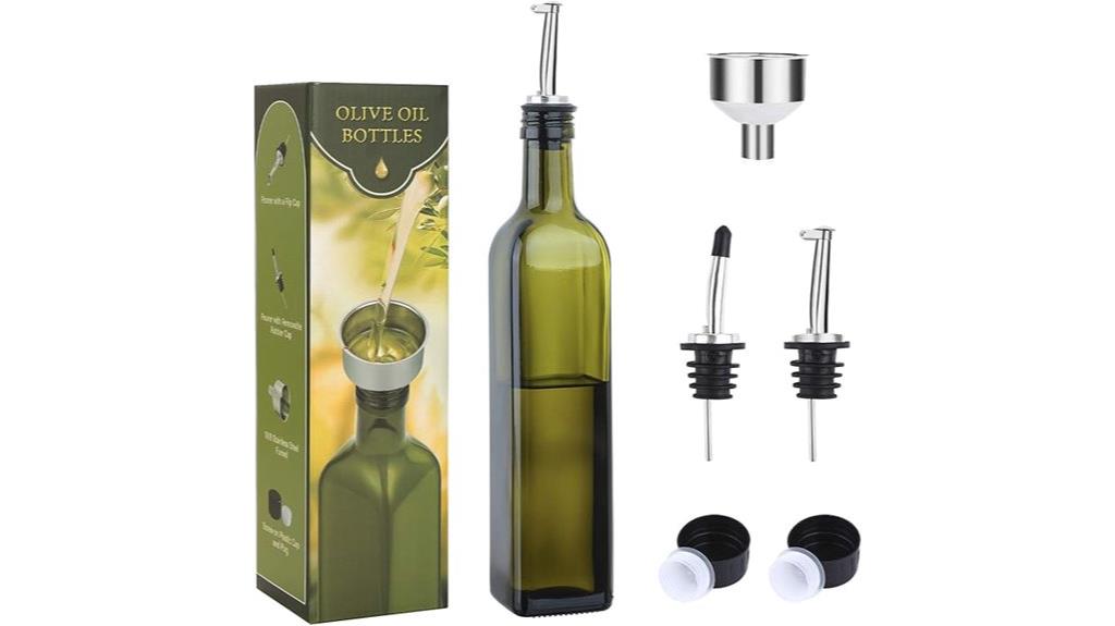 glass olive oil bottle