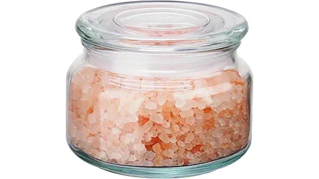 glass salt cellar with lid