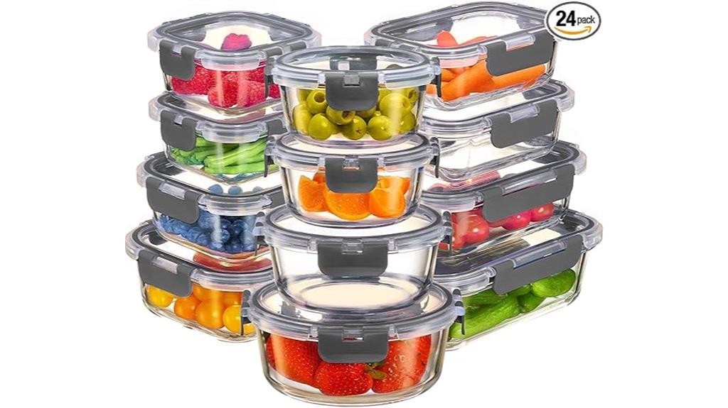 glass storage container set