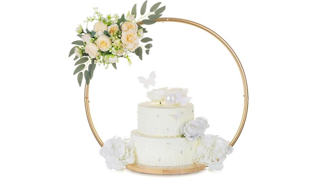 gold wedding cake stand