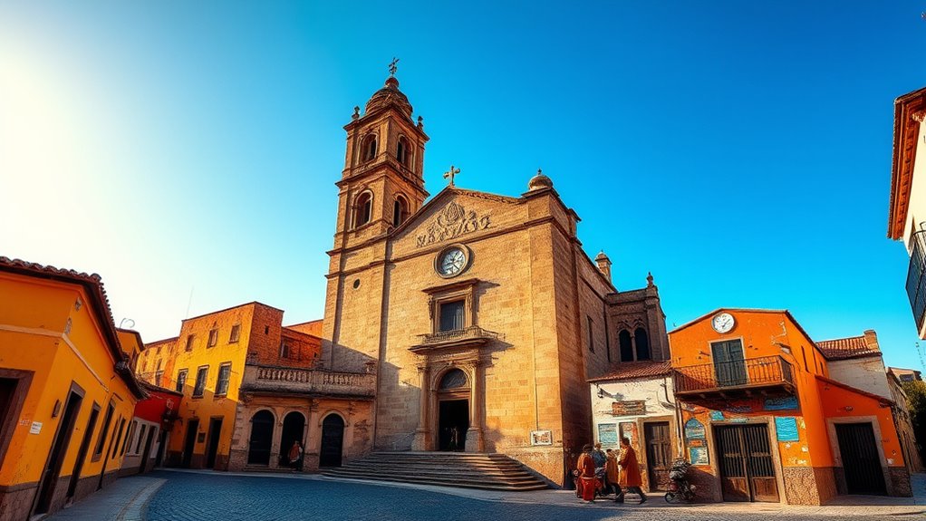 historic cathedral with defensive features