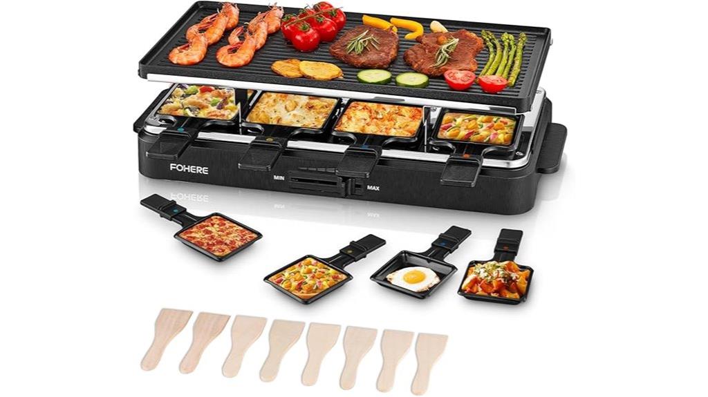 indoor reversible raclette grill