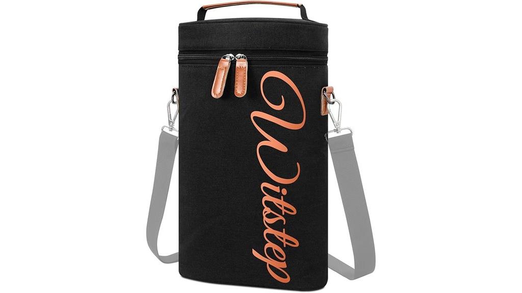 insulated two bottle wine carrier
