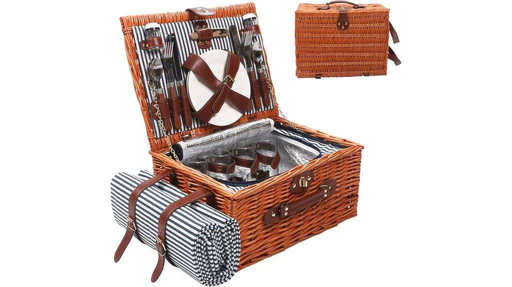 insulated willow picnic basket