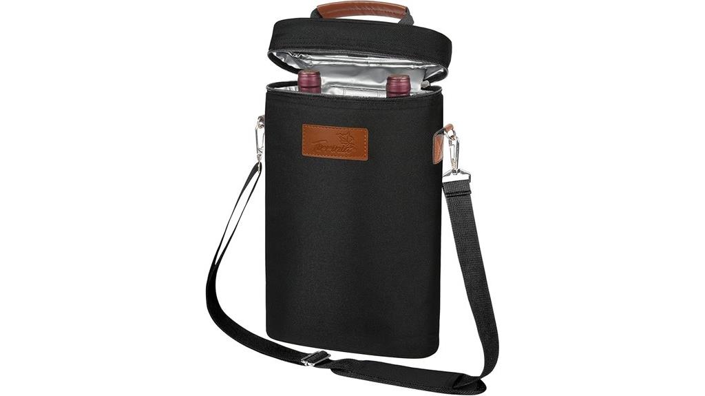 insulated wine bottle carrier