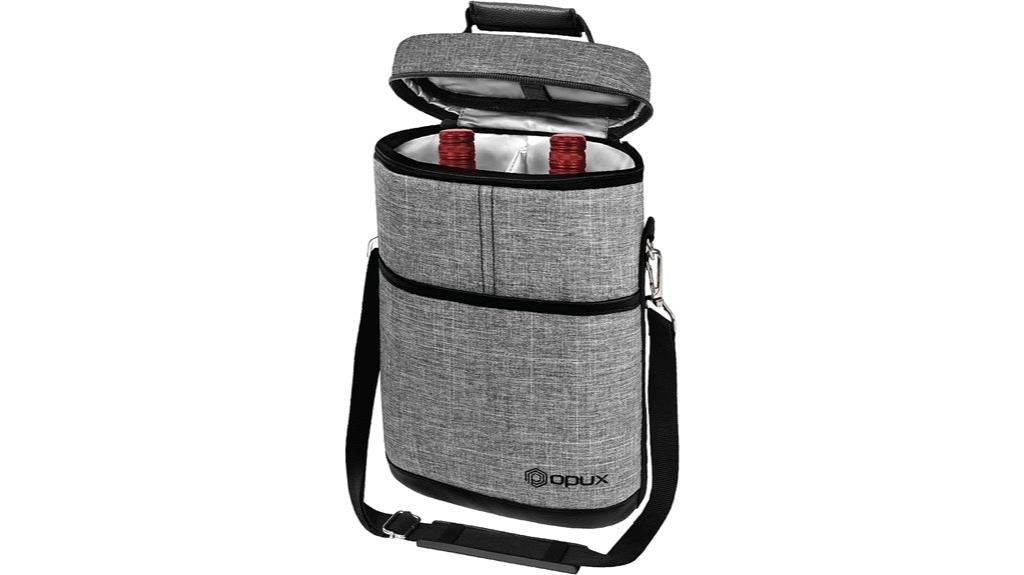 insulated wine carrier tote