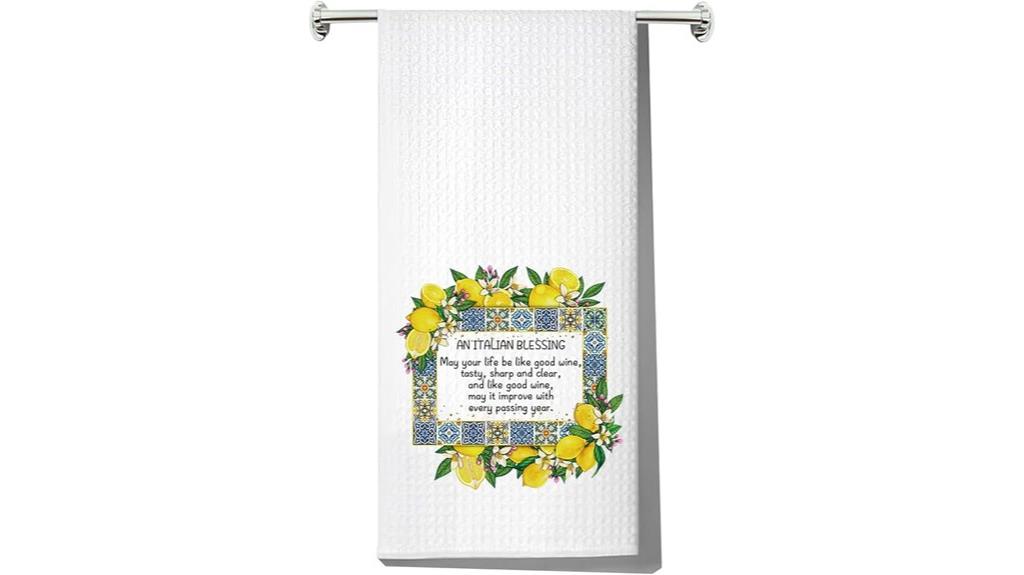 italian lemon kitchen towels