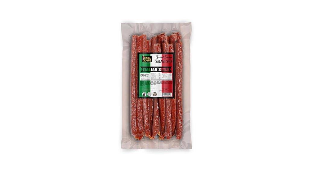 italian style dried salami sticks