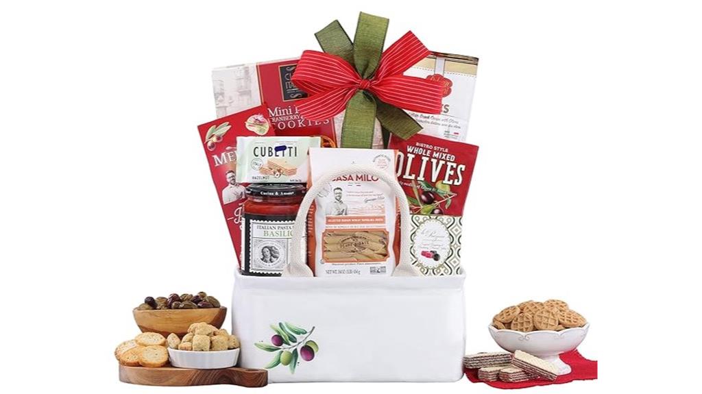 italian themed wine basket