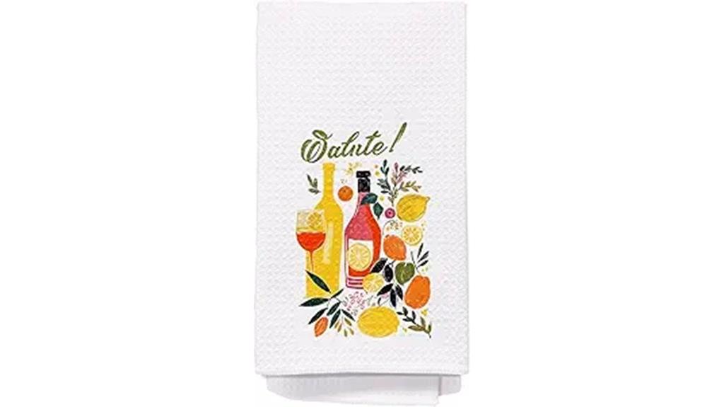 italian wine kitchen towels