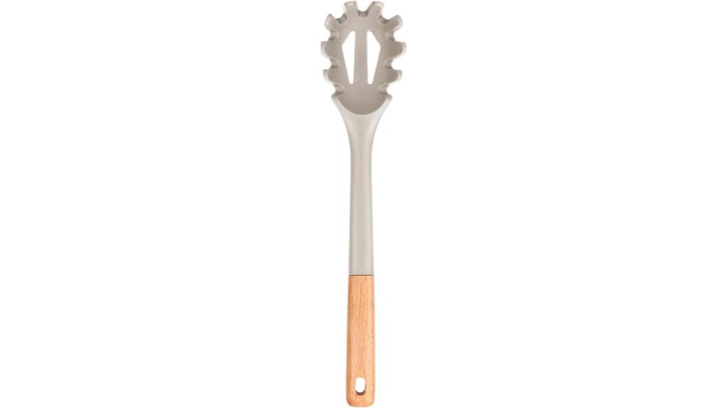 khaki silicone noodle spoon