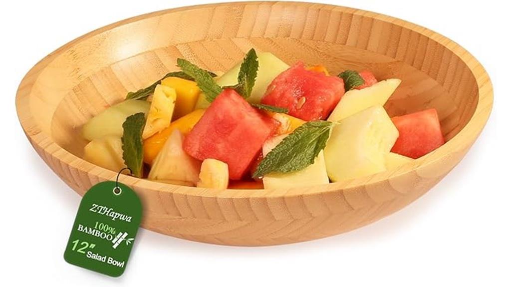large bamboo fruit bowl
