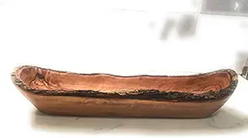 large rustic olive wood basket