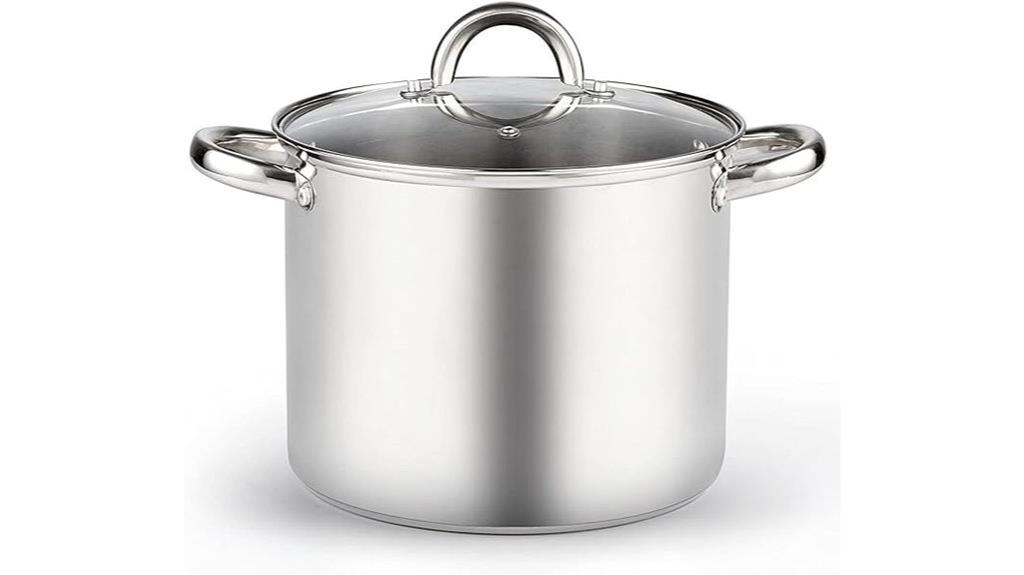 large stainless steel stockpot