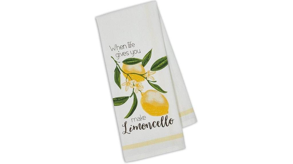 lemon citrus cotton towel