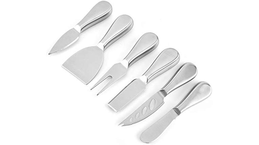 luxury stainless steel cheese set