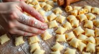 making traditional sardinian gnocchetti