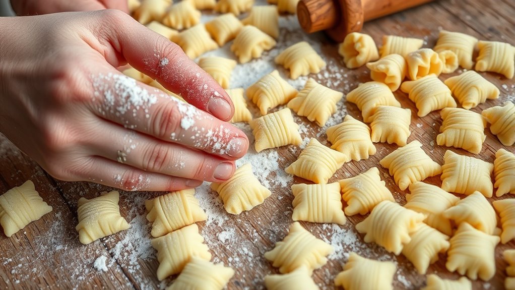 making traditional sardinian gnocchetti