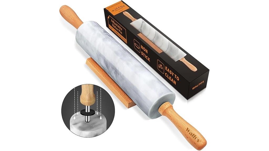 marble rolling pin cradle