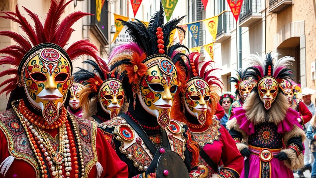 masks symbolize good and evil