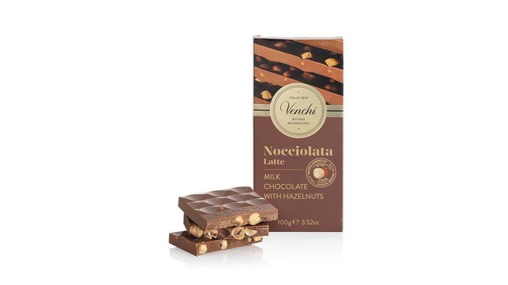 milk hazelnut chocolate bar