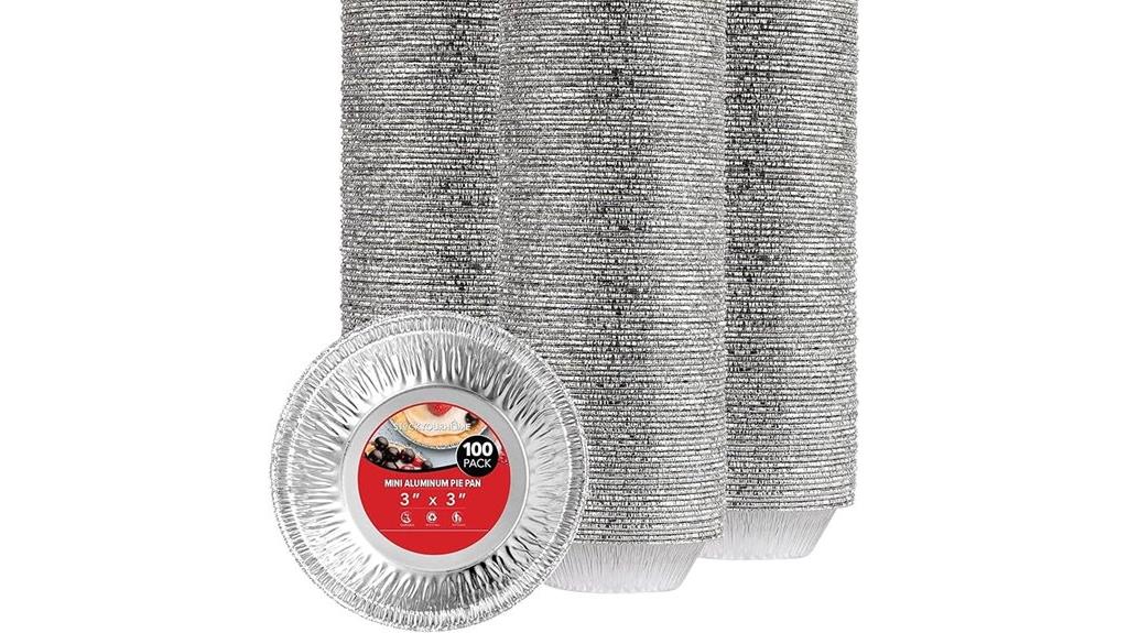 mini aluminum pie pan set