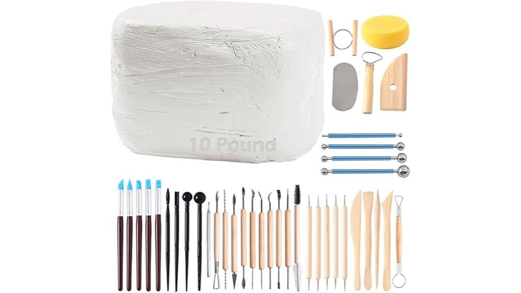 natural air dry clay set