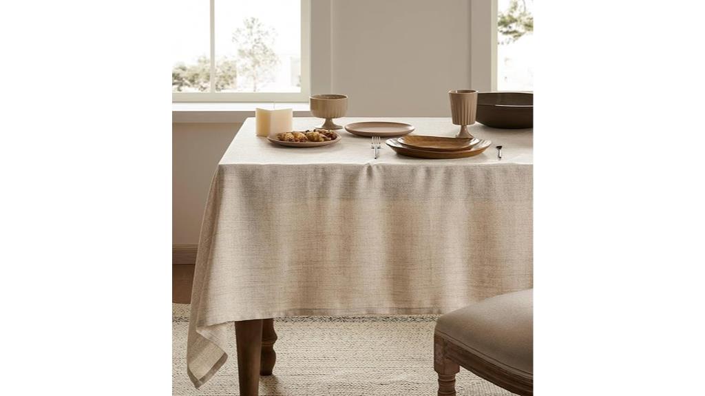 natural linen rectangle tablecloth