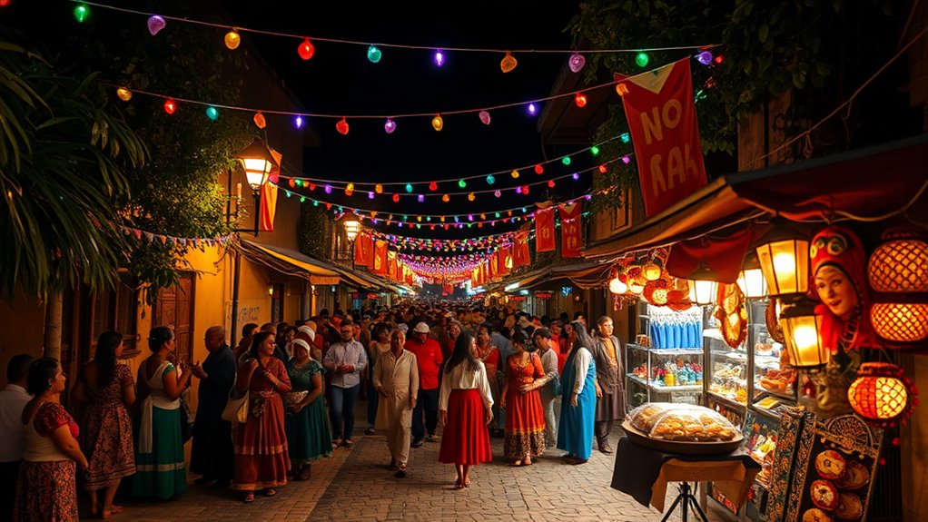 nighttime cultural festival celebrations
