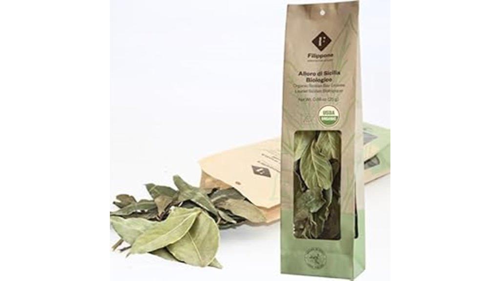 organic bay leaves stem