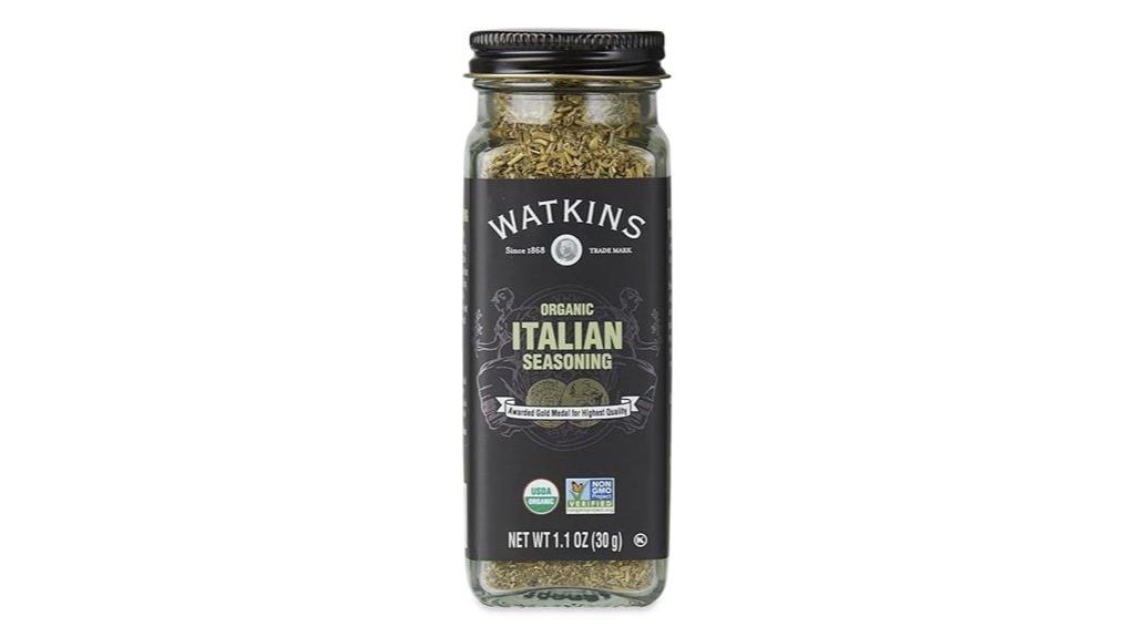 organic italian spice jar