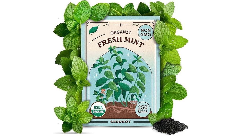 organic peppermint seed packets