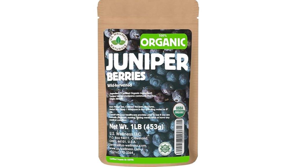 organic wild harvest juniper berries