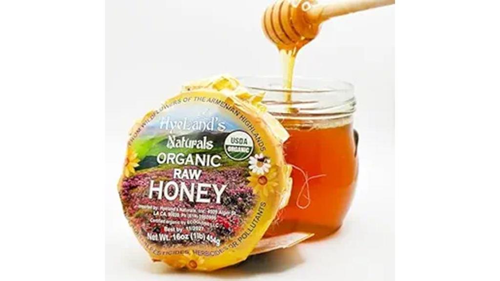 organic wildflower honey jar