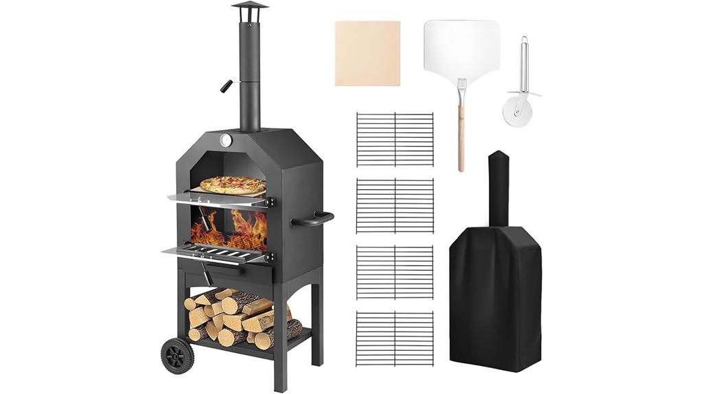 outdoor pizza oven set
