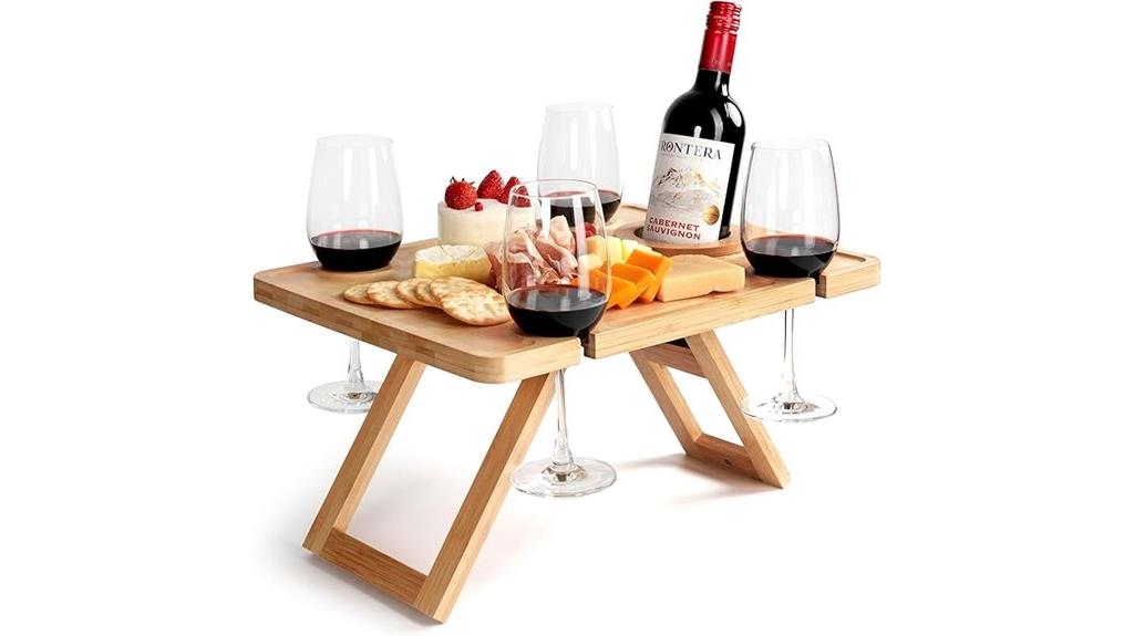 outdoor wine picnic table