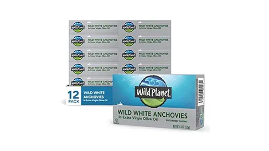 pack of 12 anchovy jars