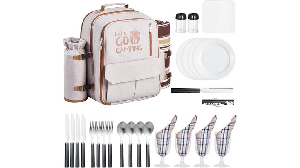 picnic backpack for four