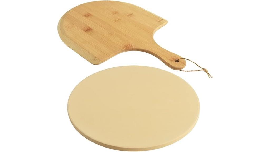 pizza stone with peel