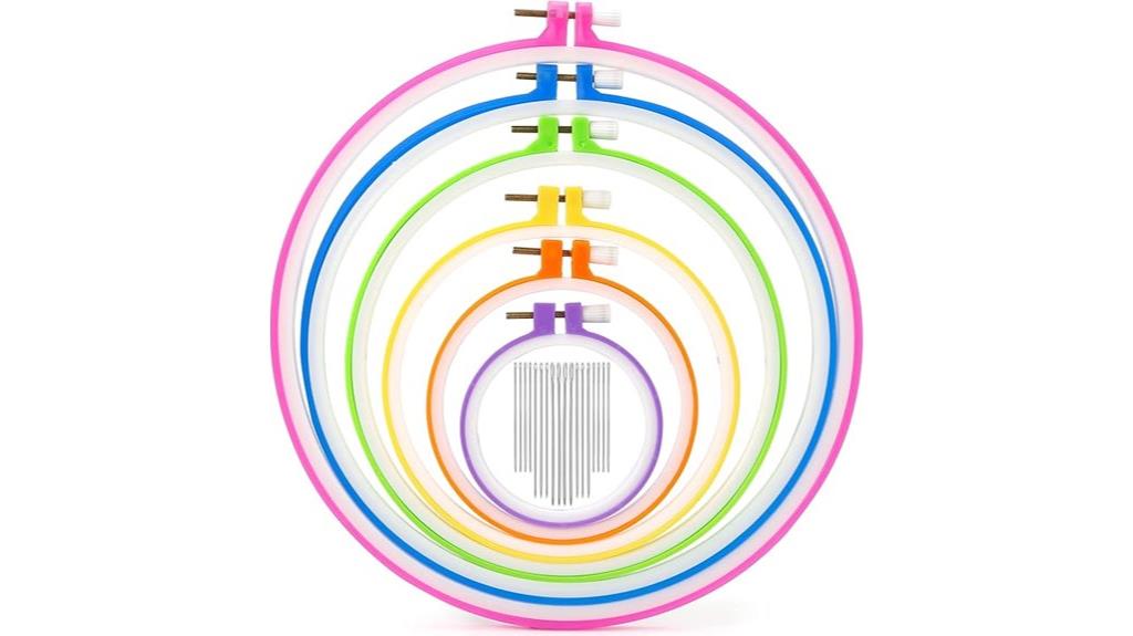 plastic embroidery hoops set