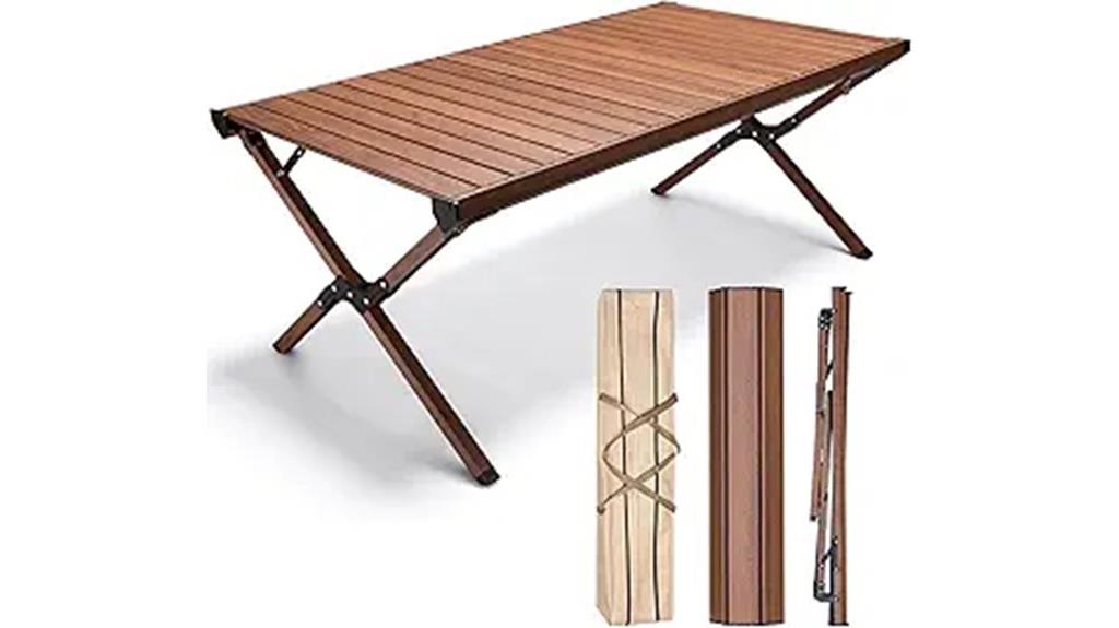 portable aluminum camping table