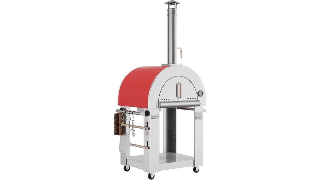 portable pizza oven with shelf