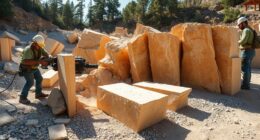 quarrying and shaping trachyte