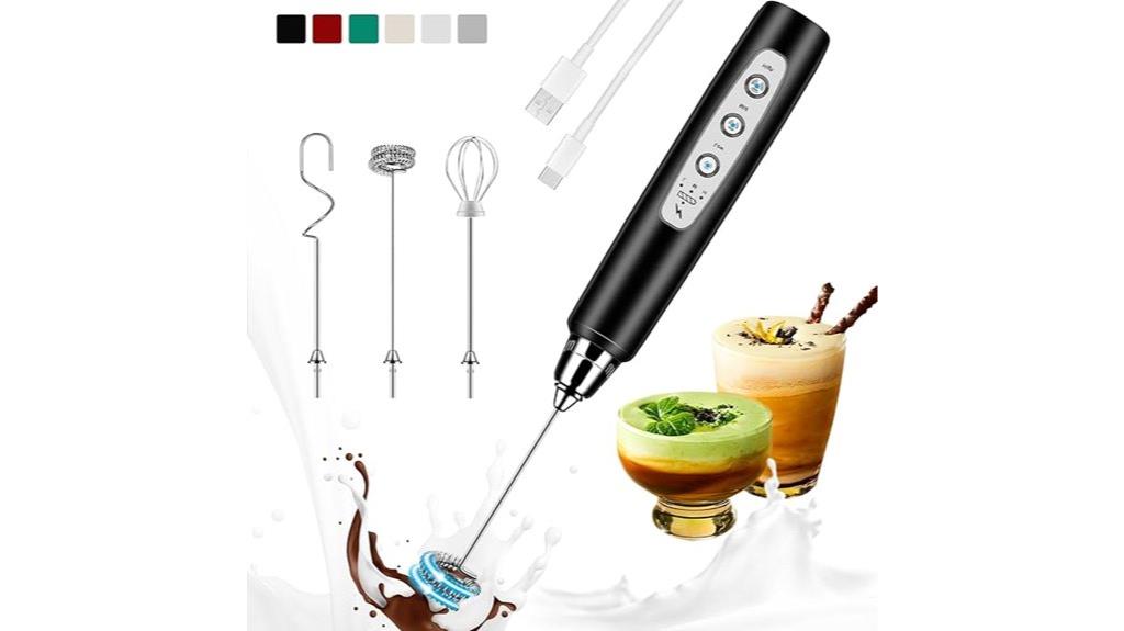 rechargeable milk frother set