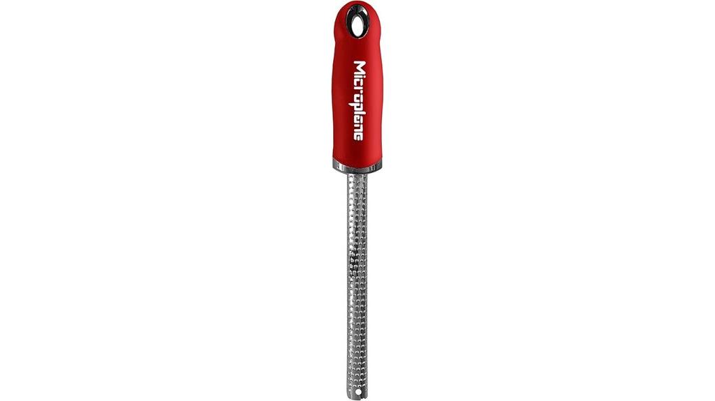 red spice grater with cover