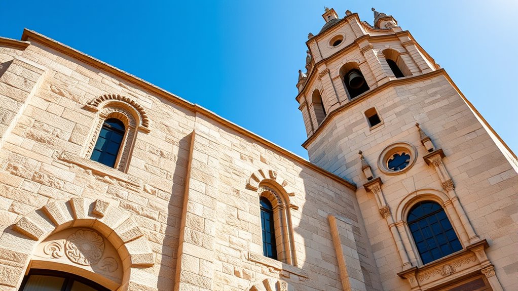 romanesque churches with local materials