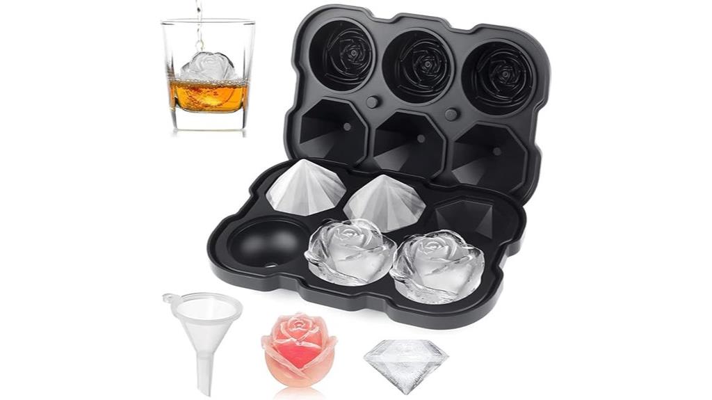 rose and diamond ice trays