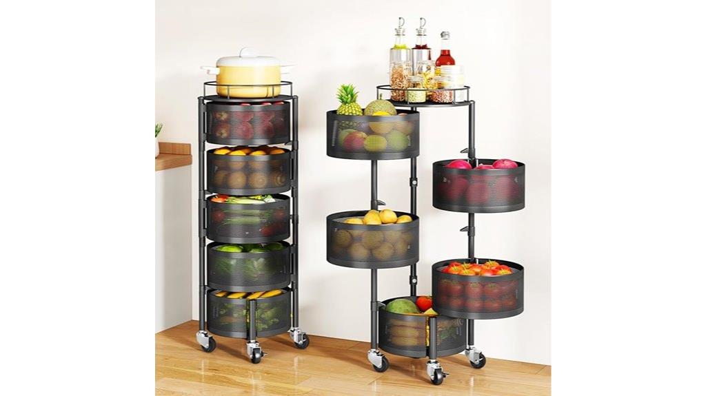 rotating fruit and vegetable basket