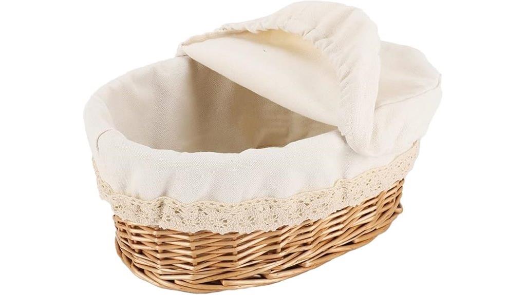 round bread basket with liner